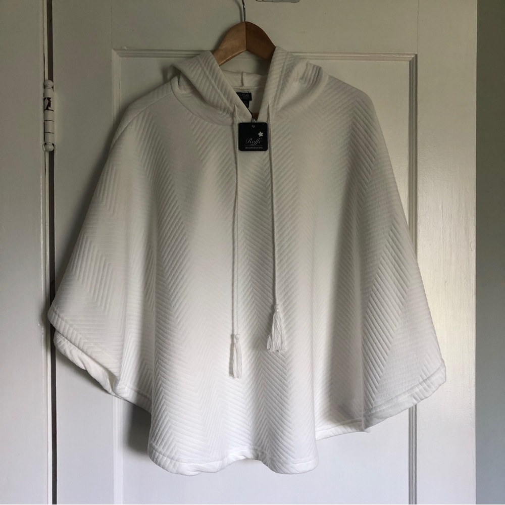 NWT Bright White 100% Cotton Cape